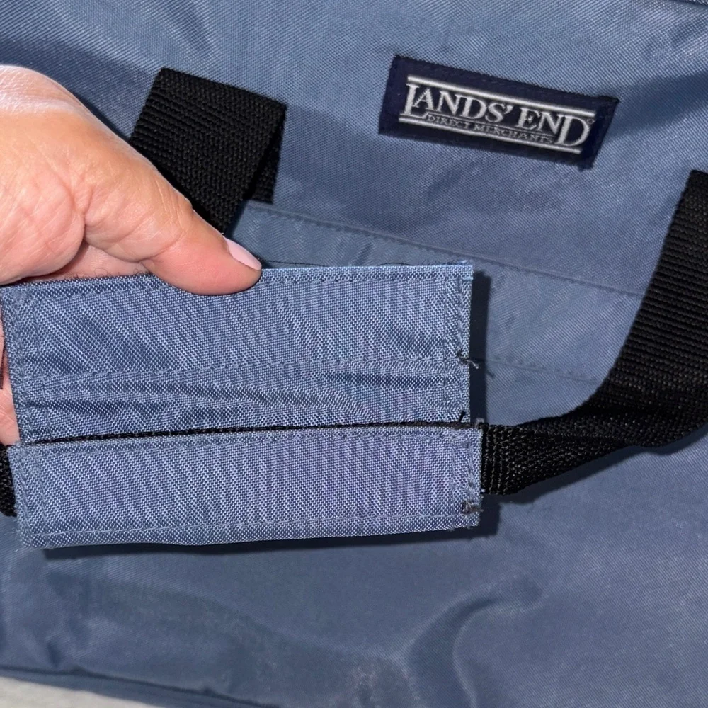 Vintage Rare Lands' End Unisex Slate Blue Weekender/Laptop Bag